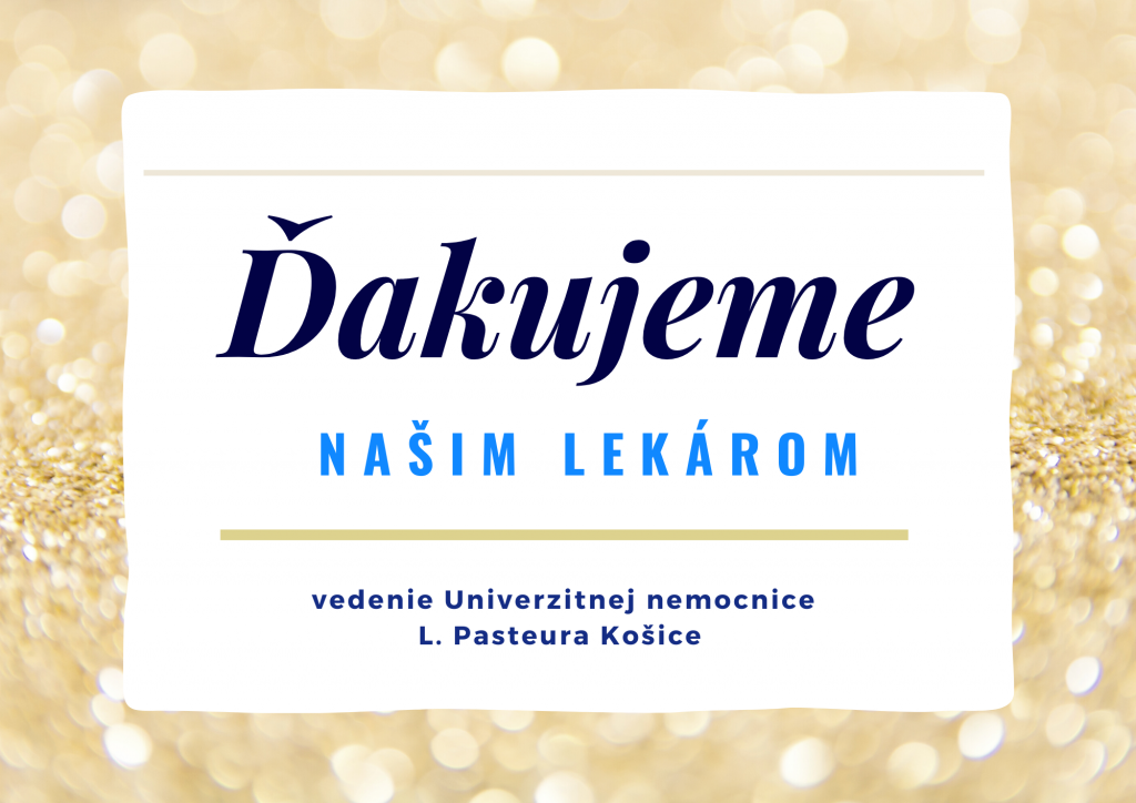 POĎAKOVANIE LEKÁROM